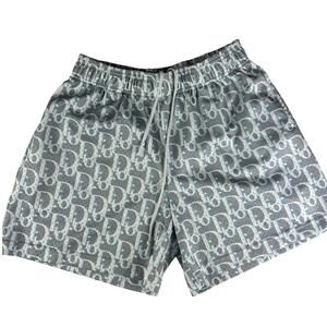 Dior Gray Monogram Patterned Athletic Shorts Bravest Studios Brand Mens L
